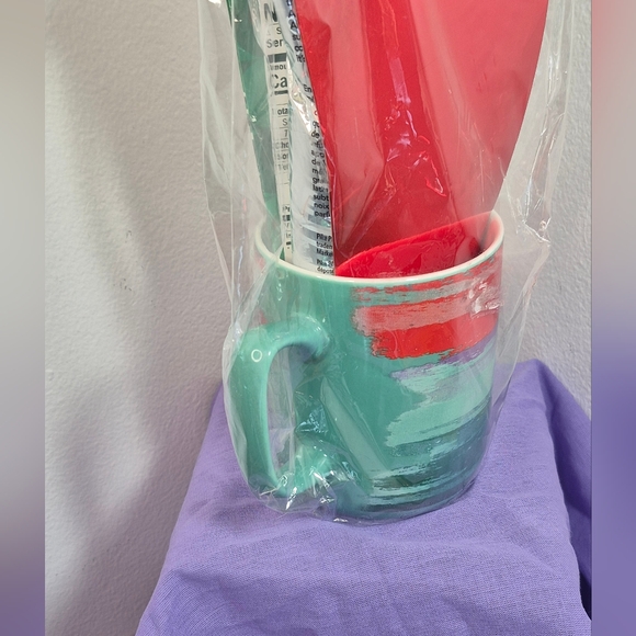 Starbucks 2021 Holiday Gift Set Coffee Hot Cocoa & 15 oz Brushstroke Mug New - Picture 5 of 9
